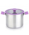 Grand faitout Inox 28cm "Modèle Versailles" avec couvercle lilas