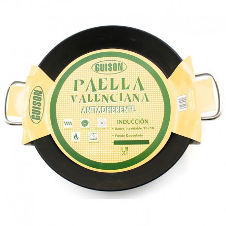 Poêle à paella en inox anti-adhésif 36cm- Spécial induction