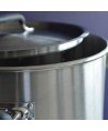 Cuve brassage inox 60 litres avec thermomètre, vanne, fond filtrant