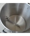 Cuve brassage inox 60 litres avec thermomètre, vanne, fond filtrant
