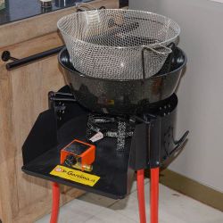 Kit friteuse à gaz + pareflamme - 11 litres