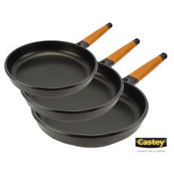 Lot de 3 pôeles Induction Castey 22cm - 26cm - 30cm