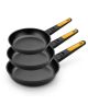 lot de 3 poêles Induction BRA 20 24 28cm fast click