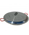 Plat à Paella en acier 60cm + couvercle inox