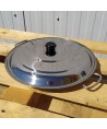 Plat à Paella en inox 32cm + couvercle - Spécial induction