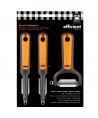 Set de 3 épucheurs en acier inox