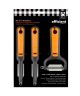 Set de 3 épucheurs en acier inox