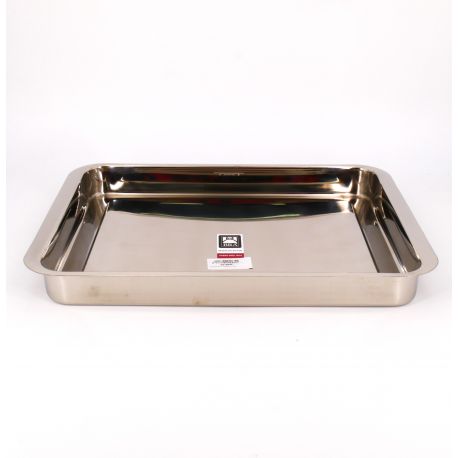 Plat à rotir rectangle en inox x cm BRA 