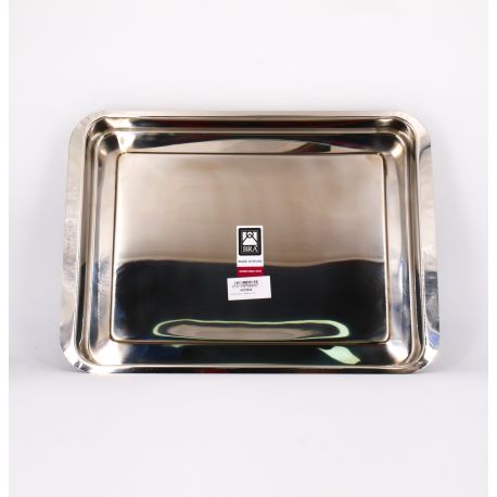 Plat à rotir rectangle en inox x cm BRA 