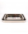 Lot de deux plat à rotir rectangle en inox x cm et x cm BRA