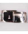 Lot de deux plat à rotir rectangle en inox x cm et x cm BRA