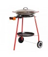 Kit à paella sur roulette - 20 parts - Plat acier - Couvercle