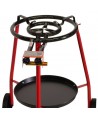 Kit à paella sur roulette - 20 parts - Plat acier - Couvercle