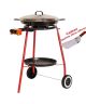 Kit à paella sur roulette - 12 parts - Plat emaillé - Couvercle
