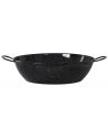 Plat creux émaillé 45 cm et couvercle inox 